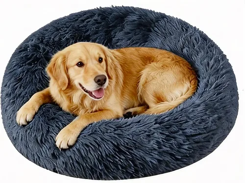 Vista 17 de Camas de gato para gatos de interior, cama lavable de 20 pulgadas en forma Azul marino