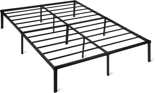 Vista 8 de Amazon Basics Base de cama de metal, plataforma no plegable, fácil montaje, individual, 39 pulgadas de ancho x 75 pulgadas de largo x 14 pulgadas