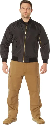 Vista 3 de Rothco Lightweight Enhanced Nylon MA-1 Flight Jacket Bomber Style Spring Fall Coat