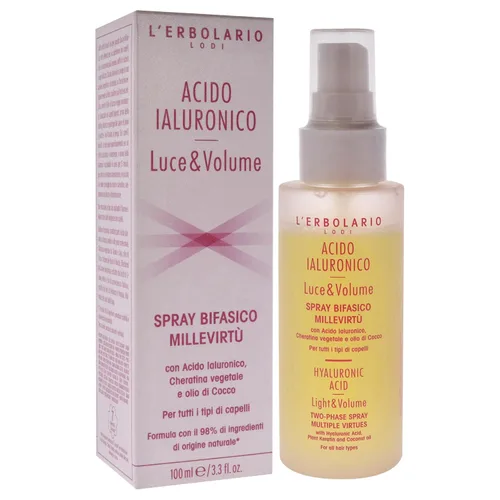 Vista 3 de L'Erbolario Spray bifásico de ácido hialurónico – Luz y volumen – verdadero aliado para un cabello magnífico – Más completo, más suave y brillante
