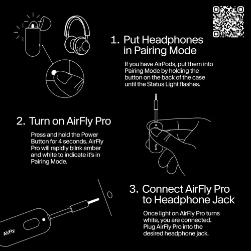 Vista 9 de Twelve South AirFly Pro Adaptador Transmisor/Receptor Bluetooth Inalámbrico para 2 Auriculares, Compartir Audio, Compatible con Jack Auxiliar