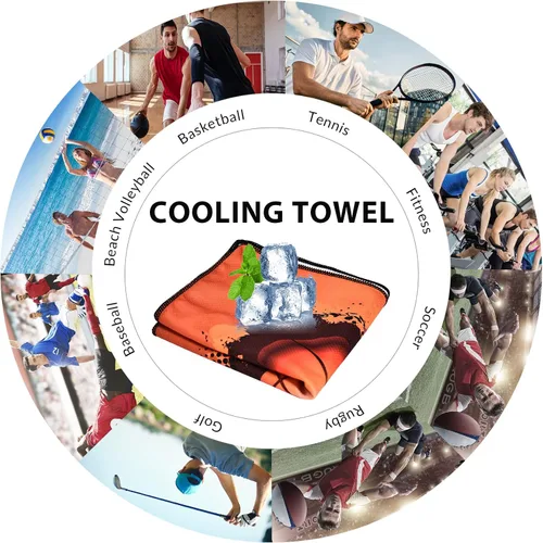Vista 7 de Sukeen Toallas refrescantes para cuello y cara con estilo de baloncesto, toallas de sudor frescas para climas cálidos, toallas de microfibra