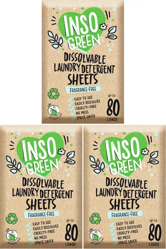 Vista 8 de Hojas de detergente ecológico para lavandería - 80 lavados de ropa Hojas de detergente - 40 sin envase de plástico Detergente en hojas para lavadora
