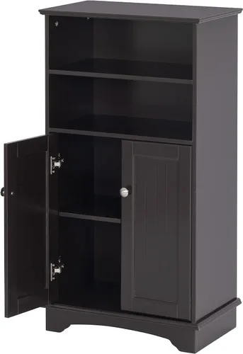 Vista 8 de Spirich Armario de almacenamiento de baño moderno de madera espresso, 23.62 pulgadas de ancho x 11.81 pulgadas de profundidad x 40.15 pulgadas