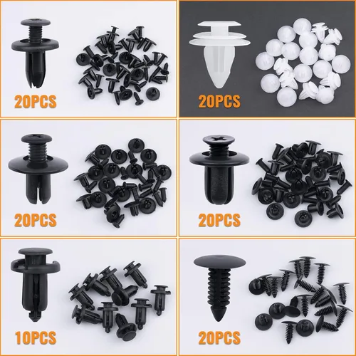 Vista 3 de Kit de clips de retención de automóvil de 6 tamaños, clips para panel de moldura de puerta automática, accesorios de repuesto de tornillos