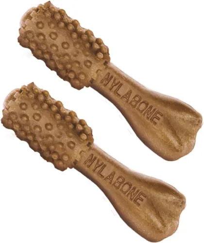 Vista 10 de Nylabone Nutri Dent Dog Dental Chews - Limpieza natural de dientes y ambientador de aliento - Golosinas dentales para perros - Sabor Filet Mignon