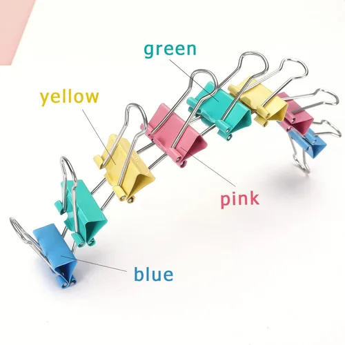 Vista 3 de ZZTX - Paquete de 40 clips pequeños para carpeta de 0.75 pulgadas, colores surtidos