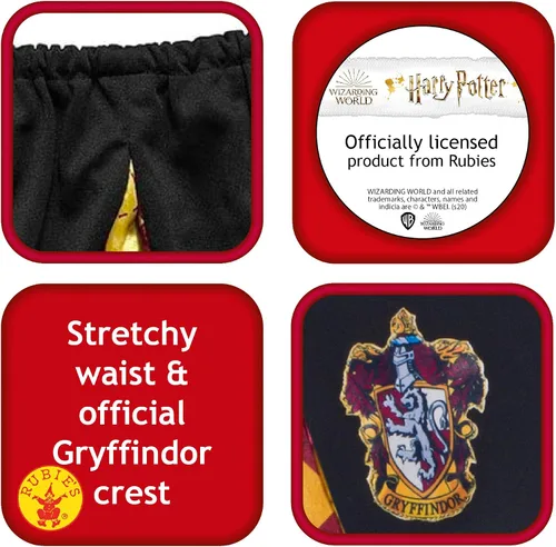 Vista 5 de Harry Potter - Falda para disfraz de Gryffindor para niños