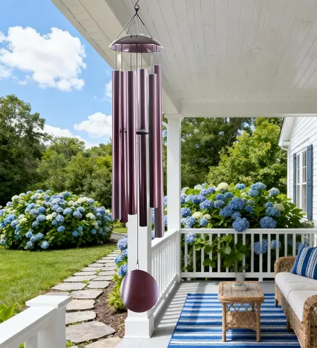 Vista 12 de ASTARIN Campanillas de viento conmemorativas para exteriores, 36 pulgadas con 6 tubos pesados, tono profundo para decoración colgante de jardín