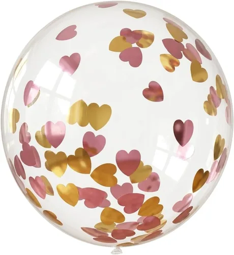 Vista 9 de Globos de látex de confeti, color negro transparente, dorado plateado de 12 Negro y plateado
