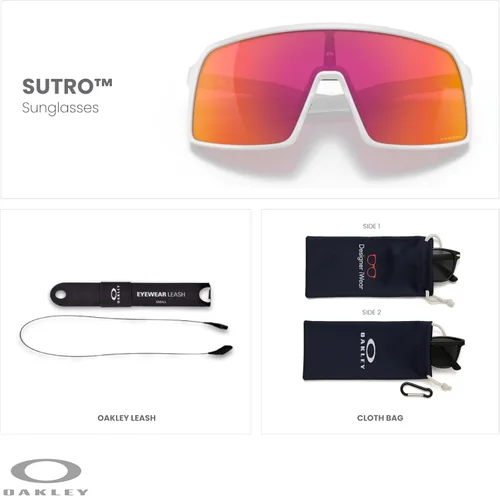 Vista 9 de Oakley Sutro OO9406 / OO9462 - Lentes de sol para hombre, kit de correa de accesorios, bolsa de microfibra