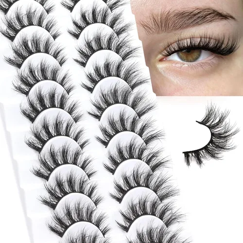 Vista 14 de Veleasha Lash Kit Brown False Eyelashes Wispy Strip Lashes Natural Look