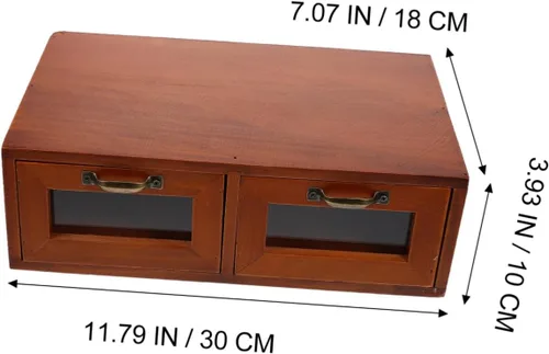 Vista 3 de BESTOYARD Caja de almacenamiento de escritorio, soporte para monitor, estante de almacenamiento, cajones de almacenamiento, soportes de estantería