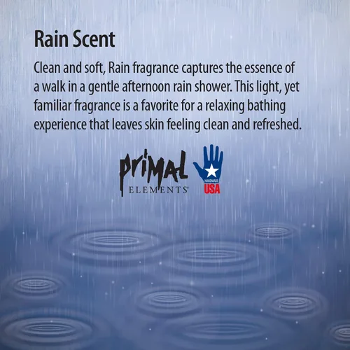 Vista 3 de Primal Elements Mocasín de jabón con aroma a lluvia, azul, 5 libras