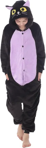 Vista 2 de WOYASIM Pijama de animal para niños, disfraz de una pieza, ropa de dormir, Halloween, Pascua, cosplay para niñas y niños