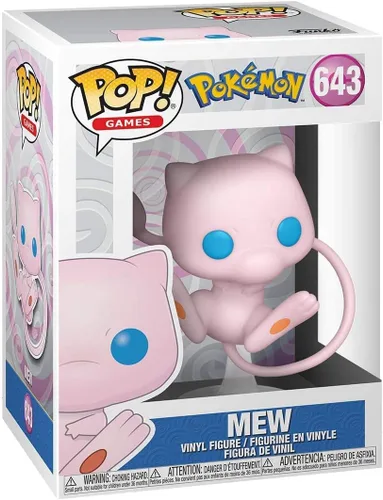 Vista 2 de Funko Pop! Games: Pokemon - Figura de vinilo Mew (incluye funda protectora de caja compatible), multicolor, 3.75 pulgadas