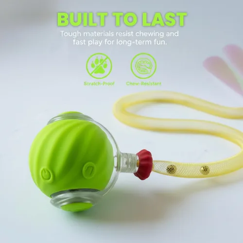 Vista 7 de Juguetes para gatos de interior – Juguete interactivo automático para gatitos con cola de bola rápida como estimulación mental de mascotas – Gatitos