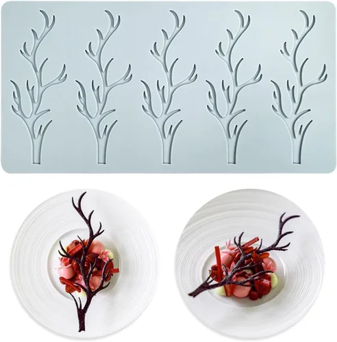 Vista 7 de Molde de encaje de hojas huecas 3D para fondant, molde de múltiples hojas y flores para dulces, chocolate, azúcar, decoración de pasteles, parte