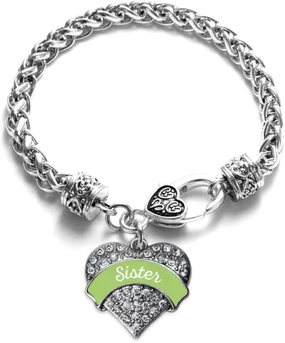 Vista 67 de Inspired Silver - Pulsera de plata con dije de corazón pavé con joyas de circonita cúbica