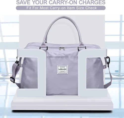 Vista 2 de Bolsa de viaje para mujer, bolsa deportiva para gimnasio, C5-purple, Bolsa de lona