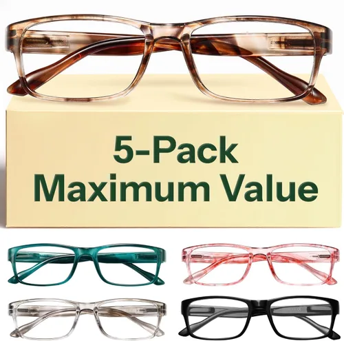 Vista 12 de Gaoye 1.25 - Gafas de sol para hombre para todo el día, lectores de computadora con protección de luz azul, paquete económico