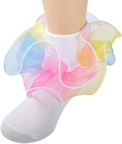 Vista 2 de Newborn Baby-girls Socks and Bow Infant Toddler Dress Socks