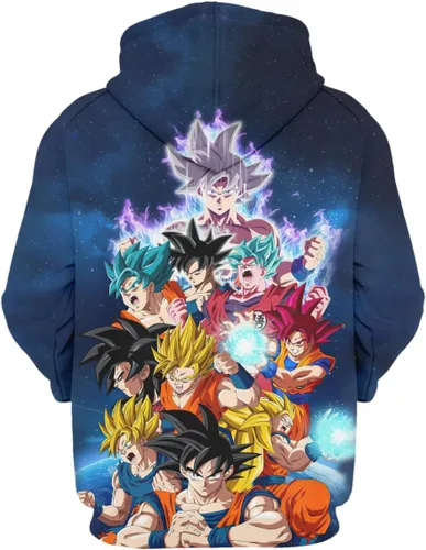 Vista 2 de SePkus Sudadera con capucha para adultos con estampado 3D para cosplay, animación unisex