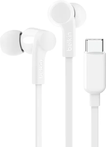 Vista 10 de Belkin SoundForm - Auriculares con cable con conector USB-C, auriculares intrauditivos con micrófono, auriculares USB-C para iPhone 17, iPhone 16