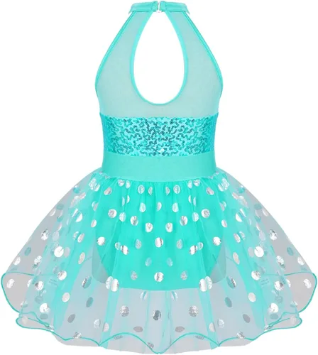 Vista 51 de CHICTRY Vestido tutú de ballet con lentejuelas brillantes para niñas y niñas, moderno disfraz de baile latino de jazz