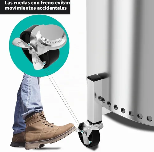 Vista 5 de Hisencn Soporte rodante para hogueras de 15-27 pulgadas para estufa
