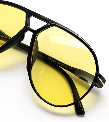 Vista 8 de Lentes de sol estilo aviador retro para mujeres y hombres, de gran tamaño, clásicos de los años 70, vintage, a la moda, sin enredos, cuadrados