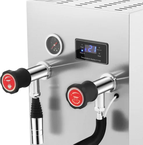Vista 9 de Espumador de leche multiusos comercial 8L Máquina de espuma de agua hirviendo de vapor completamente automática, pantalla LCD para café expreso