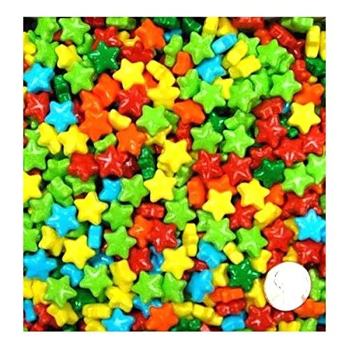 Vista 2 de Surtido de caramelos duros arcoíris con estrellas de 2 libras, caramelo en forma de estrella
