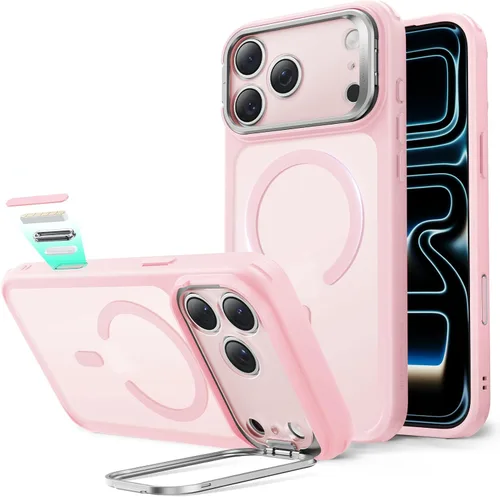 Vista 29 de ESR Funda para iPhone 13 Pro, compatible con MagSafe, protección de grado militar a prueba de golpes, soporte de anillo de cámara integrado, funda