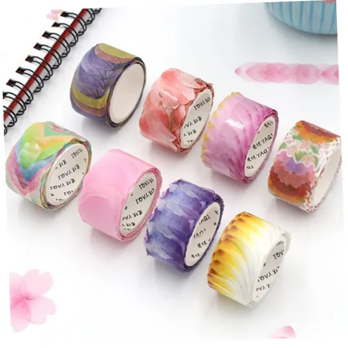 Vista 3 de EXCEART Pegatinas de arte floral pequeñas pegatinas de flores para cinta decorativa Washi 20 diseños