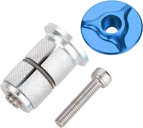 Vista 2 de Dioche Parte superior del auricular del vástago, aleación de aluminio Auriculares Top Fork Expander Bung