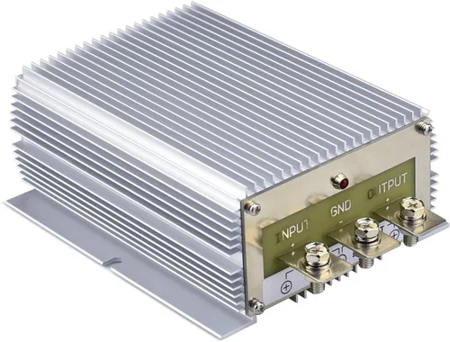 Vista 12 de DC 8V-40V a 13.8V 10A Convertidor automático Buck Boost Regulador reductor de voltaje, convertidor impermeable regulado DC fuente de alimentación