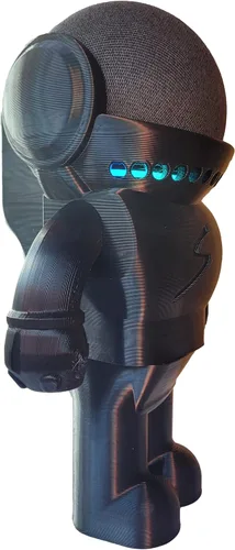 Vista 7 de Splin Soporte de mesa compatible con Amazon Alexa Smart Speaker Echo Dot (4ª y 5ª generación) y Apple HomePod Mini, estilo robot Astro Hero (negro)