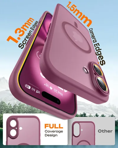 Vista 515 de TOCOL Funda para iPhone 11, compatible con Magsafe, protección completa de cámara, imanes integrados, protección contra caídas, funda translúcida
