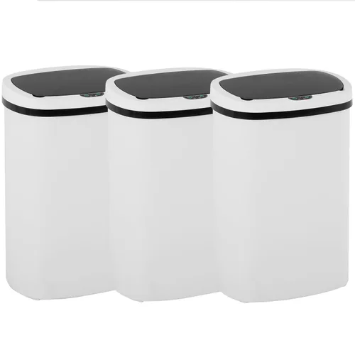 Vista 11 de Cubo de basura de cocina de 13 galones con tapa, cubo de basura automático sin contacto para cocina, cubo de basura de plástico PP con sensor de Azul