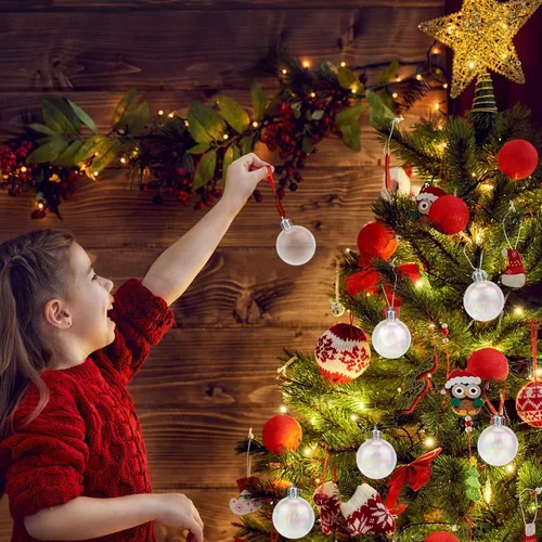 Vista 6 de Abaodam 12 bolas de Navidad de adorno iridiscentes, bolas iridiscentes para árbol de Navidad, bolas de Navidad iridiscentes, esferas colgantes
