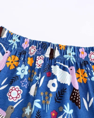 Vista 6 de Youlebao Conjunto de pantalones cortos para niñas pequeñas, conjunto de ropa de verano casual de algodón y pantalones cortos