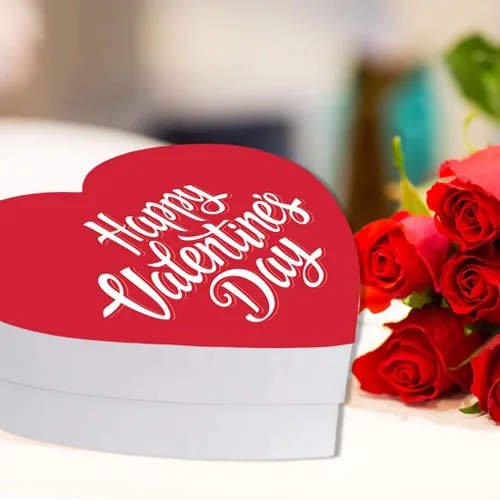 Vista 4 de Andaz Press Caja en forma de corazón para el día de San Valentín con tapa, caja en forma de corazón para fresas, dulces, dulces, flores, rosas