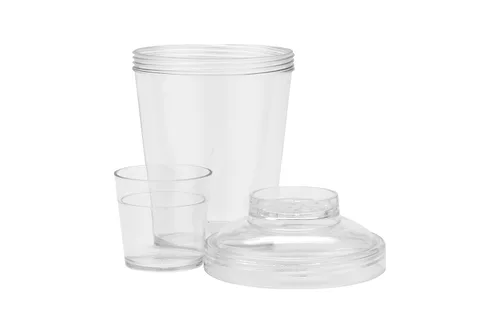 Vista 3 de G.E.T. SH-176-1-CL-EC - Coctelera de plástico resistente e inastillable de 3 piezas, 20 onzas, transparente (juego de 4)