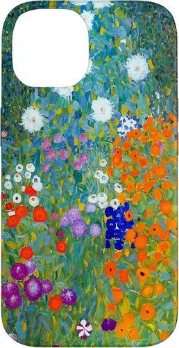 Vista 4 de Funda para iPhone 16 Gustav Klimt Flower Garden