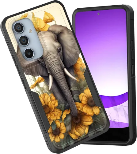Vista 52 de Funda protectora para Galaxy A13 5G, doble capa híbrida resistente a prueba de golpes, policarbonato duro, silicona suave, TPU, funda protectora