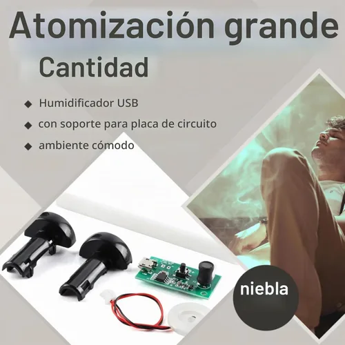 Vista 3 de 3 piezas Módulo Humidificador USB Módulo de Pulverización USB Placa de Circuito Módulo de Atomización Placa de Atomización de 5V Placa de Circuito