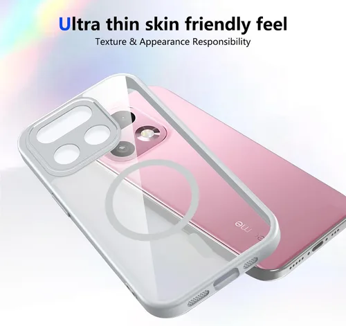 Vista 337 de Funda magnética transparente compatible con Xiaomi 17T, color negro 2 en 1 PC + TPU cubierta de teléfono a prueba de golpes, carcasa protectora