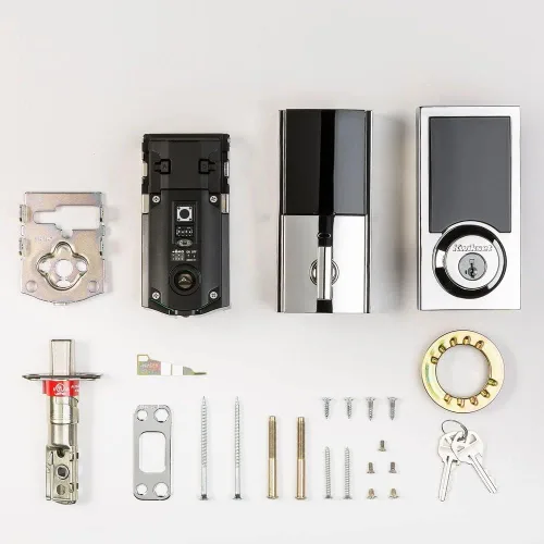 Vista 5 de Kwikset 916 cerradura electrónica inteligente SmartCode con entrada sin llave y pantalla táctil con seguridad SmartKey y tecnología ZigBee 3.0