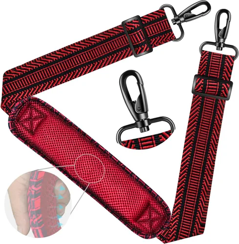 Vista 13 de ZINZ Correa de hombro universal de 59 pulgadas con almohadilla transpirable fija ultra gruesa, correa de hombro ajustable y resistente para bolsa